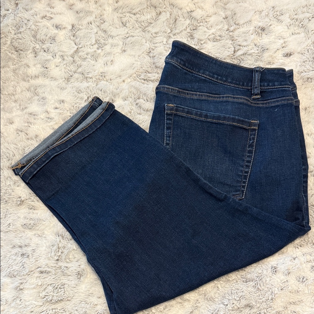 Lane Bryant Capri Dark Blue Denim Jeans 20